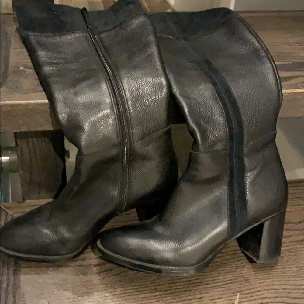 Leather boots